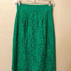 J. Crew lace pencil skirt